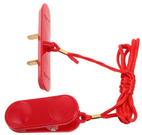 Beaupretty Llave de Seguridad para Cinta de Correr, Repuesto con Pieza de Inserción Doble, Accesorio de Plástico Resistente para Interruptor de Parada de Emergencia, Compatible con Equipos