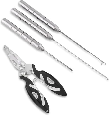 4 in 1 Baiting Needle Set Baiting Needles Carp Fishing With Lure Pliers