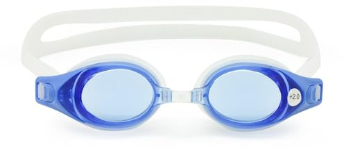 Enzodate Lunettes de natation de Hypermétropie :+ 1 à + 8; Myopie: - 1 à -8 Pour Adultes et Enfants, Différent pour chaque œil, femme, bleu