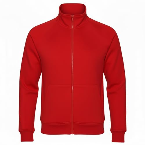 ROCK-IT Apparel I Giacca Casual da Uomo Senza Cappuccio I Pullover di Alta qualità con Zip e Colletto rialzato I Giacca di Alta qualità [Taglie S-5XL] Vari Colori