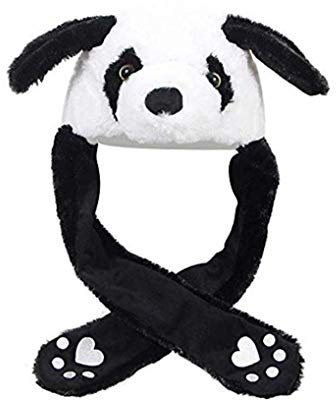 Coole Mütze für Jungen und Mädchen, Kinder, bewegliches Pop-Up-Ohr, Tiermütze, Festival-Geschenke, Weihnachten (Panda)