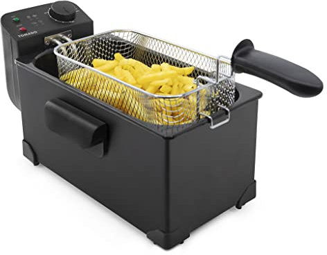 Tomado TDF3001B - Friteuse - Capacité de 3 litres - 2200 Watts - Zone froide – Noir