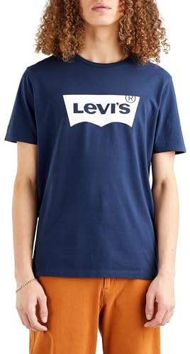Levi's Housemark Graphic Tee, Uomo, Batwing Logo Dress Blues, S