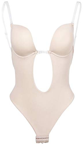 SOIMISS Backless Body Shaper Bra Low Back Shapewear Backless Body Shaper s Shapewear Corset Frontless Bra U Plunge Bodysuit Deep V Bodysuit Size L s Low Back