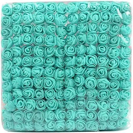 huaao 144 stycken Pe konstgjord blomma ros mini skumrosor 2 cm konstgjorda blommor för bröllop alla hjärtans dag dekoration hantverk konstgjorda blommor kreativa, Tiffany