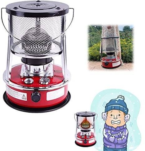 Vendics Chauffage Au Kérosène 2 En 1 Réchaud De Camping Blanc/Rouge Sans Électricité/4.6L/Rouge