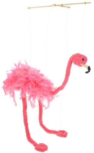 Zerodeko Flamingo-Marionettenpuppe Flamingo-Marionetten Fadenpuppen Interaktive Eltern-Kind-Plüschpuppe Vogelpuppe Mit Fäden Tiere Marionettenpuppe