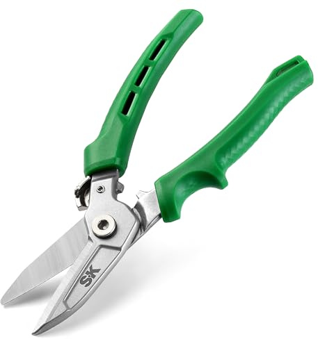 SK 8 Heavy Duty Scissors, All Purpose Shears, Drop Forged CR-V Blades with Safety Lock, Comfortable Grips