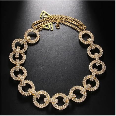 BDXMKS Bretelle Reggiseno Anello con Strass Top a Catena con Spalla for Donna Moda Cinturino Reggiseno Lingerie Catene for Il Corpo Gioielli Accessori for Abiti(1 Pair Gold)