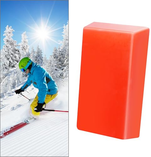 SFNSM Snowboard and Ski Wax, Snow Block Wax Ski and Snowboard Racing Wax Universal Snowboarding Wax for Protecting The Ski and Snowboard Accessories(1 Pack, Red)