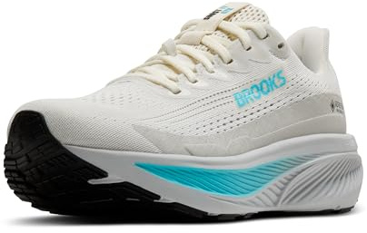 Brooks Women’s Ghost 17 GTX Waterproof Supportive Running & Walking Shoe - Coconut/Oyster/Blue - 10.5 Medium
