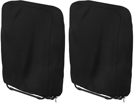Dokon Garden Folding Chair Covers Waterproof 2 Pack, Outdoor Recliner Chair Cover Windproof Anti-UV Heavy Duty 420D Oxford Fabric Garden Chair Covers, Patio Sunbed Sun Lounger Cover (110x71cm)