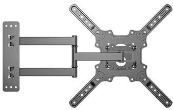 Zcera TV Wall Mount Bracket Articulated Arm Swivel Tilt Extension Suitable for 26-55 Inch LED LCD Flat Curved Screen TV