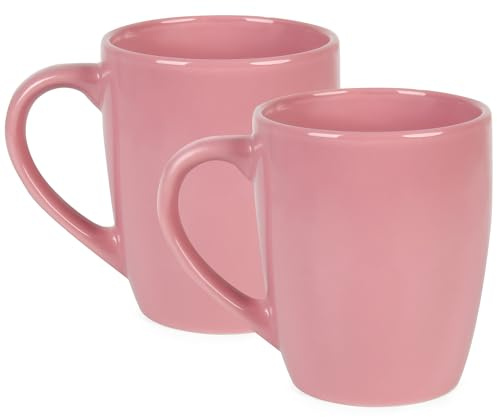 BYCNZB 27OZ Extra Large Ceramic Coffee Mug, Jumbo Coffee Mugs, Big Tea Cups with a Large Handle for Office and Home set of 2 (Pink)