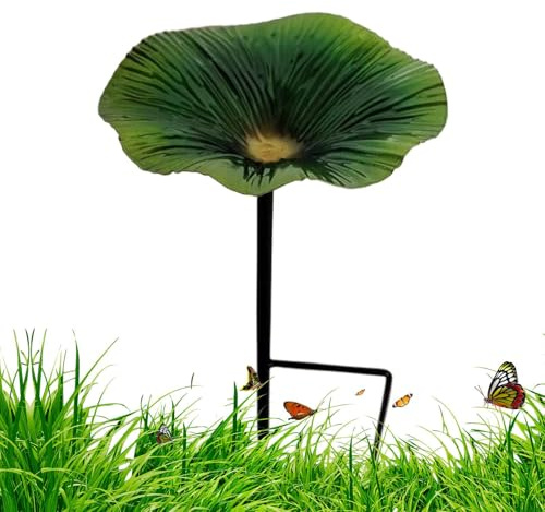 Bagno per Uccelli,Stazione Alimentatore Uccelli Con In Metallo - Stazione Alimentazione Impermeabile A Forma Di Decorazione Giardino Con Supporto Per Cortile Terrazzo