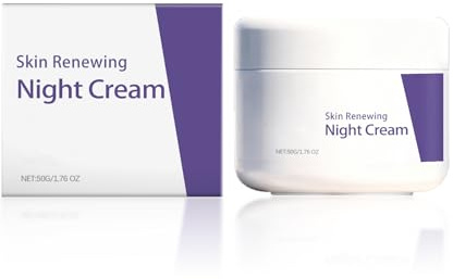 Skin Renewing Night Cream, Anti Wrinkle Moisturiser for Dry and Sensitive Skin, Deeply Nourishing and Hydrating Night Face Cream for Smooth Radiant Korean Glass Skin, 50g