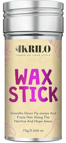 flintronic Cera para el Pelo, Barra de Cera para el Cabello, Palo de Goma para el Cabello sin Grasa, Agarre Fuerte, para Pelucas, Pelos Ssueltos, Encrespamiento, Cabello de Bebé (75g, Fruta)