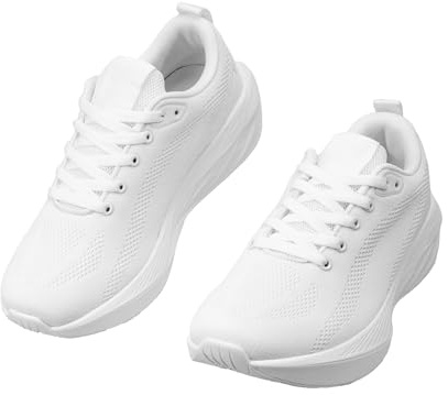 JOMIX Sneakers Uomo Running Sportive Leggere Traspiranti con Suola Ammortizzata Stringate Walking Training MOS260341 Bianco 44