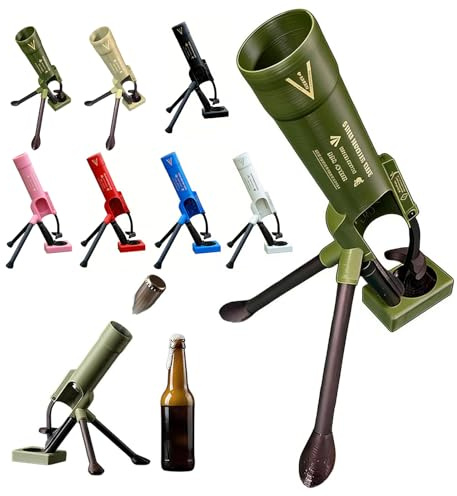 Apribottiglie per mortaio, Beer Bottle Opener tubo di apertura per mortaio, 51mm pesante tattico a mani libere, divertente apribottiglie di birra per bar, scrivanie, scaffali