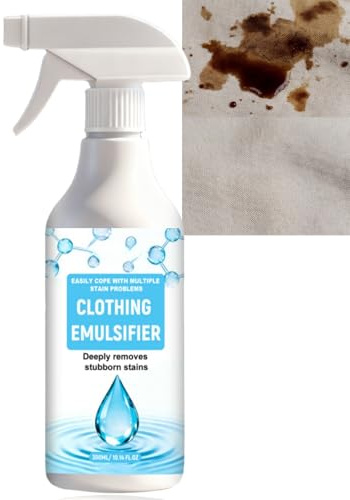 300ml Stain Remover Spray for Clothes,Non Ionic Emulsifier Clothing Cleaner,Laundry Stain Remover&Oil Grease Stain Remover Clothes,Fast-Acting Dry Cleaning Spray,Clothing Cleaner Solution,Fast Acting