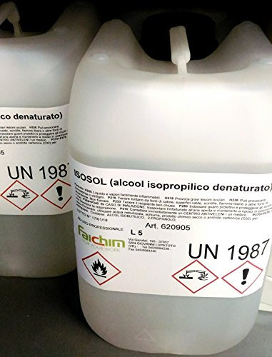 ALCOOL ISOPROPILICO IPA 97% - ISOSOL ISOPROPANOLO, 5 Litri
