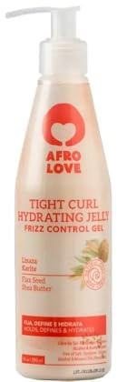 Afro Love Tight Curl Hydrating Lockengel - Frizz Control Leinsamen-Haargel ohne Alkohol, Parabene, Silikone 450ml