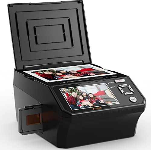 Kedok Multi-scanner per foto, diapositive e negativi,Convert 35mm,110 Film/Photo/NameCard to 22MP Digital JPEG,con schermo LargE da 5”