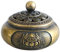 Bruciatore di Incenso di Loto,Bruciatore di Incenso Retrò,Bruciatore di Incenso Cavo,Bruciatore di Incenso di Loto Cavo,Bruciatore di Incenso in Metallo,Bruciatore di Incenso Coperto 4x2.5cm Tokaneit