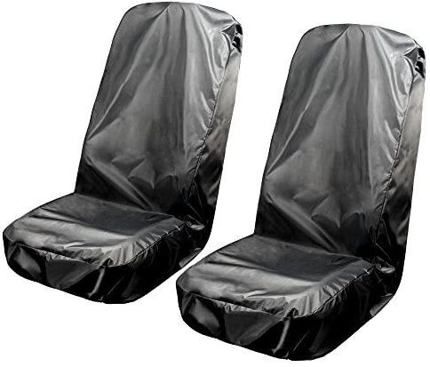 TESMATE Portable Autositzbezug, wasserfester Universal Fit Protector für Fitting Workout, öffentliche Verkehrsmittel, Outdoor-Aktivitäten, Strand und Wandern (Schwarz, Satz von 2)