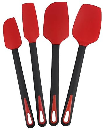 Haptufer 4 spatole in silicone resistente al per cucinare, raschietto resistente al, spatola da forno commerciale per utensili da cucina