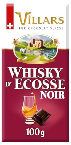 VILLARS - Villars Tablette Liqueur Whisky D'Écosse Chocolat Noir 100G - Lot De 3 - Vendu Par Lot