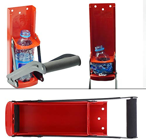 Trituradora de Latas de 500 Ml de Goma de Acero Rojo Herramienta de Reciclaje de Botellas de Plástico con Abridor Herramientas Especiales Gadgets Otras Herramientas Manuales