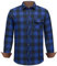 DEMEANOR Mens Flannel Long Sleeve Shirts Mens Flannel Checked Shirt Casual Work Plaid Shirts for Men Blue/Black