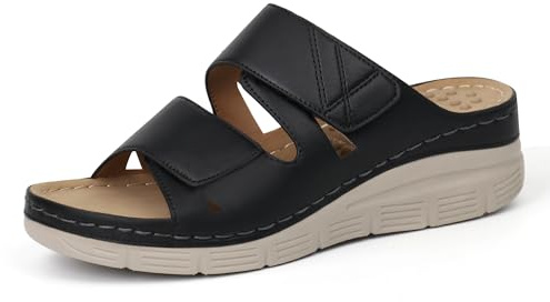 Ortho+rest damsandaletter fotvalv stöd ortopedisk kilklack sandaler