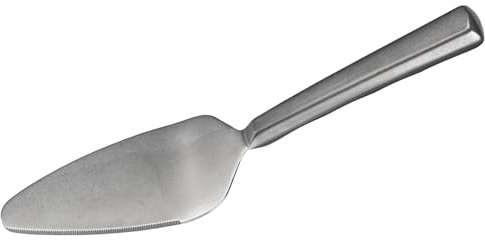 APS 75926 Classic - Paleta para tartas (8 x 5 cm, mango: 10,5 cm, acero inoxidable 18/0, aspecto vintage con borde dentado)