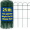 Rete Ornamentale Verde Altezza 45cm, Rotolo da 25mt. Decorativa per Giardino, Aiuole, Orto, Piccoli Animali. Recinzione Metallica Zincata e Plastificata con filo intecciato.