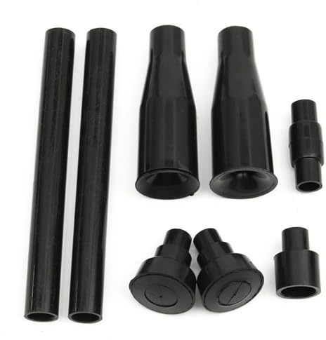 Boquilla de bomba de agua – Juego de 8 cabezales de fuente, conector de tubo de extensión de 21 cm, accesorio aireador de cascada de estanque, pieza de tanque de jardín de polímero negro, aspersor