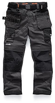 Scruffs Men's Pro Flex Holster Workwear Trousers, Graphite, 36W Long UK