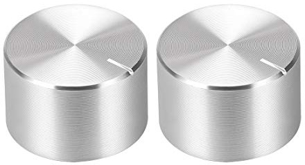 sourcing map Potentiometer Knob 20mmx13mm Knurled Shaft Rotary Knob 2Pcs