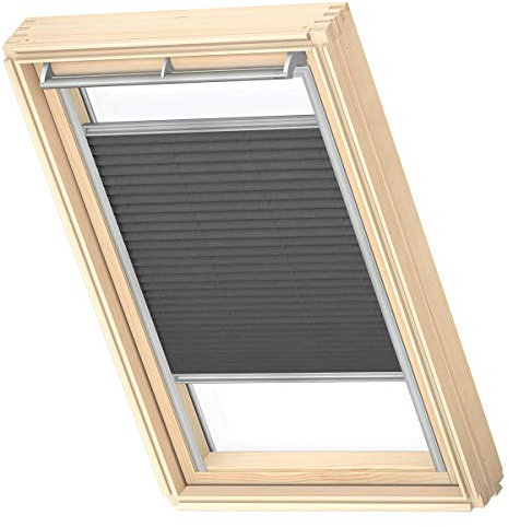 VELUX Original Dachfenster Plissee für PK06, Graphit, mit Grauer Führungsschiene