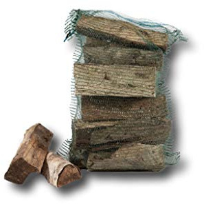 AGRI plus Sacos de madera de 60 x 80 cm, 100 unidades, capacidad de 0,05 – 0,06 m³, robustas bolsas para leña, saco de red resistente a los rayos UV con cordón y fondo cerrado