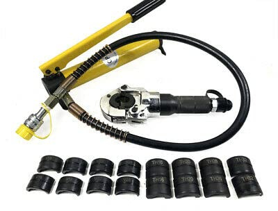 6 tons hydraulisk presstång kopparrör pressbackar radialpress verktyg försäljning nya Th16 – 32 mm crimptång V12-28 med 1 m slang 360° handverktyg V-Th konturverktyg & begagnad hydraulisk V-kontur