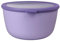 Mepal - Multi Bowl Cirqula Round - Vorratsdose mit Deckel - Geeignet als Luftdichte Aufbewahrungsbox für den Kühlschrank, Mikrowellengeschirr & als Frischhaltedosen - 3000 ml - Nordic Lilac