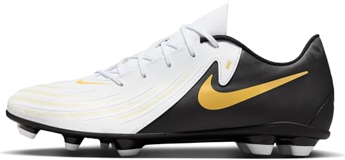 Nike Fußballschuhe Phantom Gx Ii Club Fg/Mg, White/Black-MTLC Gold Coin, FJ2557-100, 47 EU (12.5 US)
