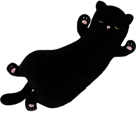 Almohada larga y dulce para dormir, cojín de abrazo, lindo gato de peluche, bonito cojín de animales para todas las edades Almohada para dormir para niños