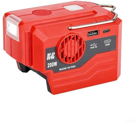 Générateur onduleur de puissance 200 W pour adaptateur de batterie Bosch 18 V, convertisseur de générateurs d'extérieur portables avec port USB-A et Type-C pour le camping (MWQ-220V)