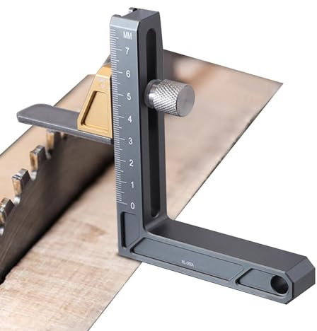 Bordssåg höjdmätare, bordssåg djupmätare, exakt höjdmätare av aluminiumlegering, slitstarkt träbearbetningsverktyg,