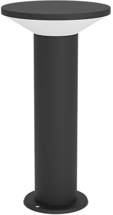 EGLO LED Sockelleuchte außen Rigosa, Außenleuchte stehend, Außenbeleuchtung für Garten und Terrasse, Außenlampe aus Metall in Schwarz und Kunststoff in Weiß, warmweiß, IP44