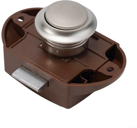Yuanpgky Verrou à bouton-poussoir pour tiroir, armoire, camping-car, caravane, bateau, yacht, camping-car, boîtier de verrouillage en ABS