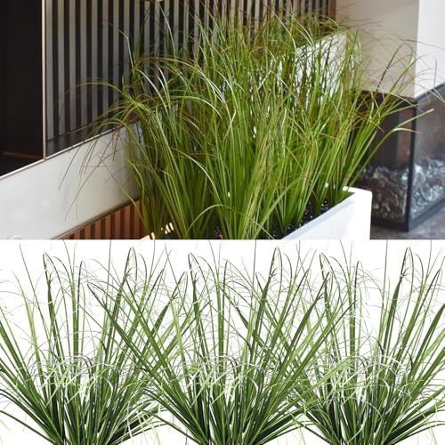 ZenyTra 13 Bundles Kunstgras Balkonpflanzen - 30cm Wetterfester Kunstrasen für Garten, Blumenkübel & Außenbereich, Wie Echtes Gras, Pflegeleicht & UV-Beständig